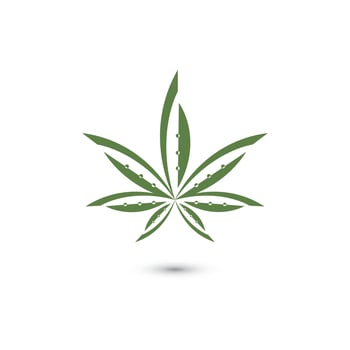 Canabis leaf vector illustration icon design