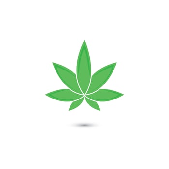 Canabis leaf vector illustration icon design