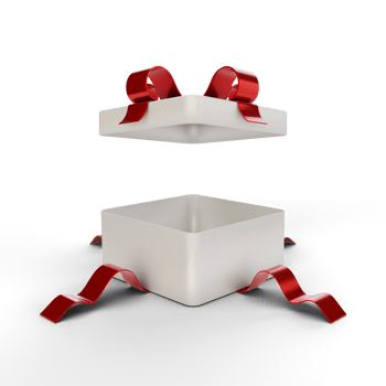 3d rendering of opened surprise gift box png