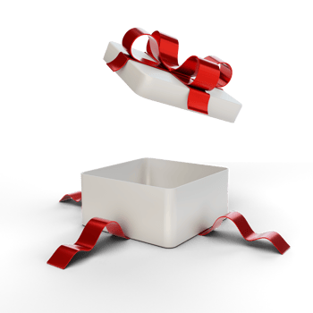 3d rendering of opened surprise gift box png