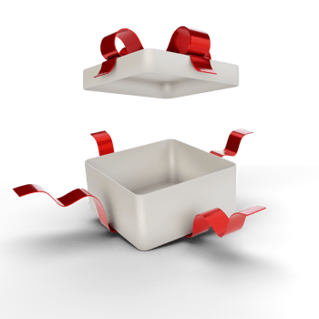 3d rendering of opened surprise gift box png