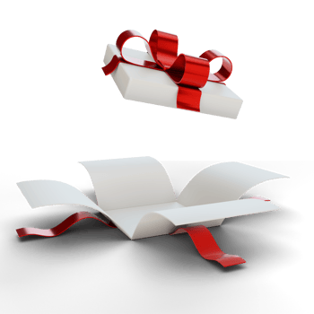 3d rendering of opened surprise gift box png