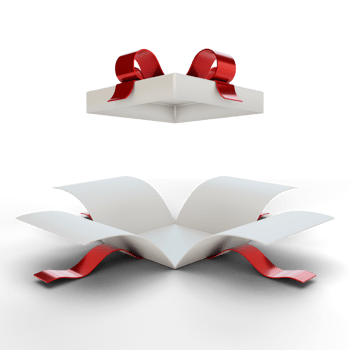 3d rendering of opened surprise gift box png