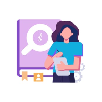 User guide flat style illustration vector design