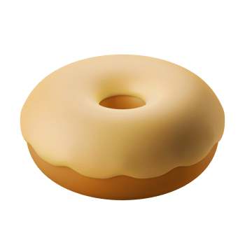 donut cake autumn party theme 3d icon illustration png