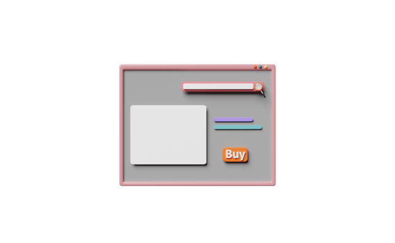 3d smartphone with buy label tag, magnifying glass png