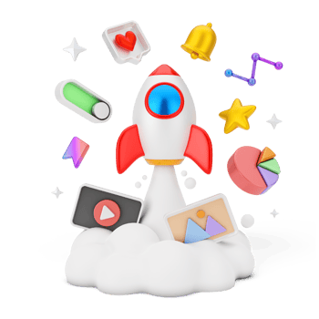 Social Media And Digital Marketing 3D Illustration png