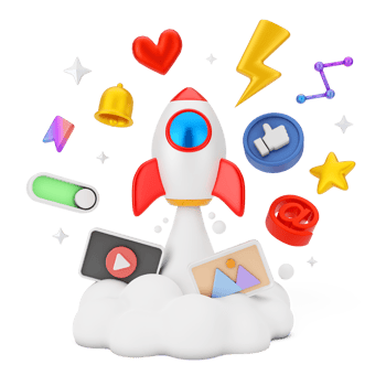 Social Media And Digital Marketing 3D Illustration png