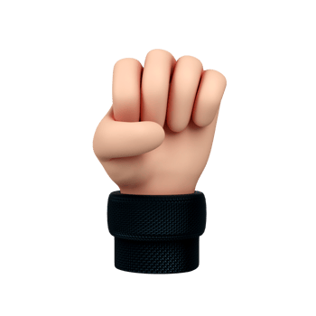 Hand Gesture 3D Illustration. 3D rendering png