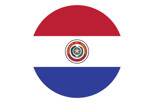 Circle flag vector of Paraguay