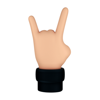 Hand Gesture 3D Illustration. 3D rendering png