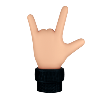 Hand Gesture 3D Illustration. 3D rendering png