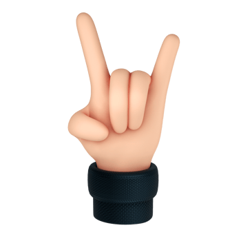 Hand Gesture 3D Illustration. 3D rendering png