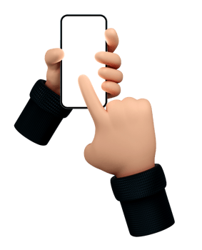 Hand Gesture 3D Illustration. 3D rendering png