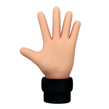 Hand Gesture 3D Illustration. 3D rendering png