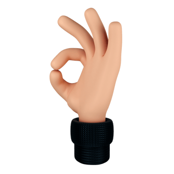 Hand Gesture 3D Illustration. 3D rendering png