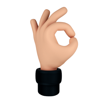 Hand Gesture 3D Illustration. 3D rendering png