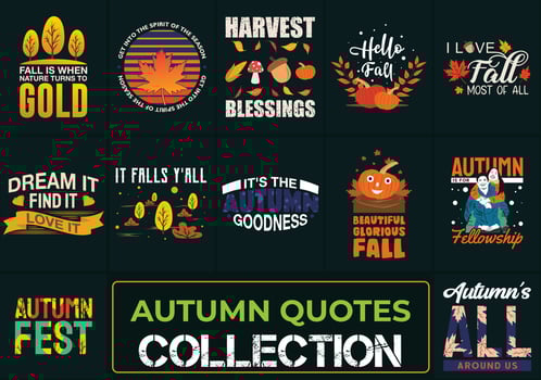 Autumn Quotes typography t-shirt design. Ready to print for apparel, poster, illustration. Modern, simple, lettering t shirt vector. vector