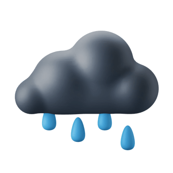 rain weather autumn season symbol 3d icon illustration png