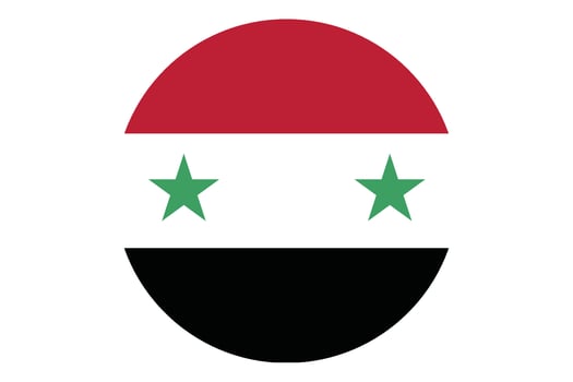 Circle flag vector of Syria
