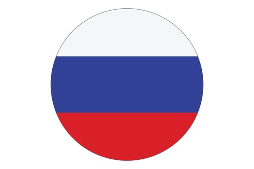 Circle flag vector of Russia
