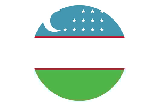 Circle flag vector of Uzbekistan