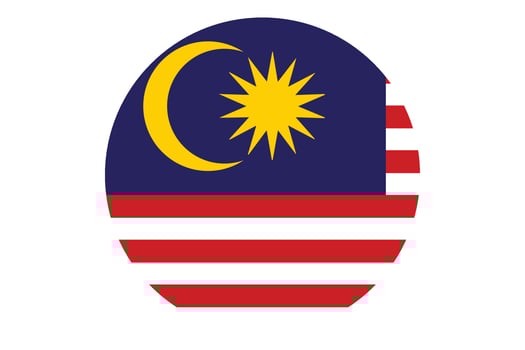 Circle flag vector of Malaysia