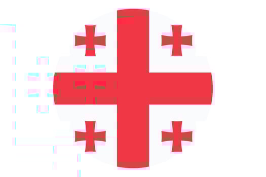 Circle flag vector of Georgia