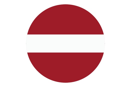 Circle flag vector of Latvia