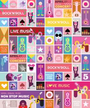 Rock Concert poster vector