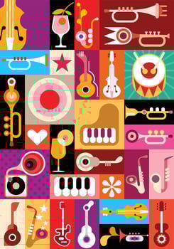 Music And Cocktail Party vector