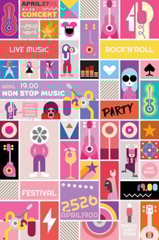 Rock Concert Poster Template vector