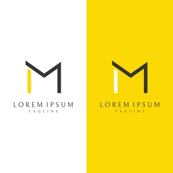 Abstract initial template logo minimalist letter M element.Symbol of modern, elegant, unique and luxurious geometry.Design for corporate business identity. vector