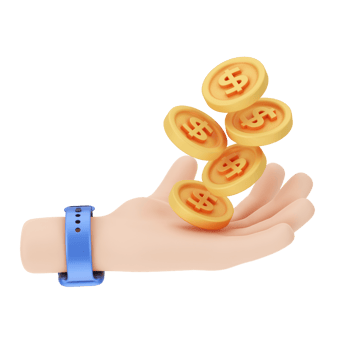 Finance And Money 3D Illustration. 3D rendering png