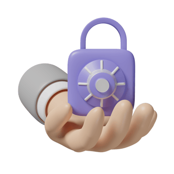 3d businessman hand holding padlock, key icon with password insecure isolated. security data protection, minimal concept, 3d render illustration png