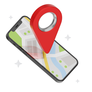 3D pin point map GPS. 3D rendering png
