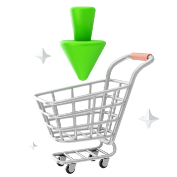 E-Commerce Shopping And Marketing 3D illustrations. 3D rendering png