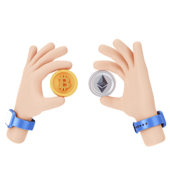 Cryptocurrency 3D Illustration png