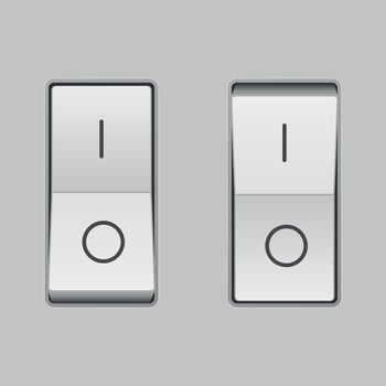 Realistic toggle switch vector