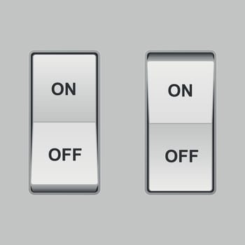 Realistic toggle switch vector