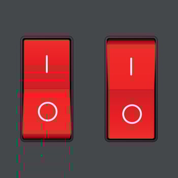 Realistic toggle switch vector