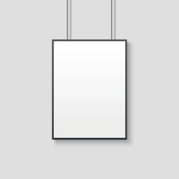 White poster mockup vector