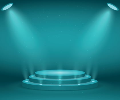 Stage with lights vector