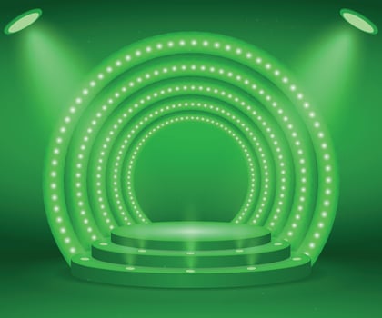 Stage with lights vector