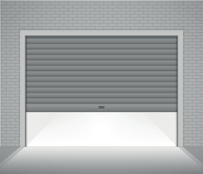 Roller garage door vector