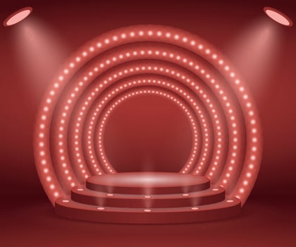Stage with lights vector
