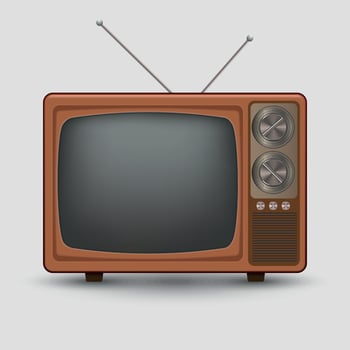 Realistic old vintage TV vector