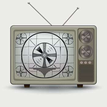 Realistic old vintage TV. vector