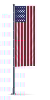 Vertical hanging flag vector