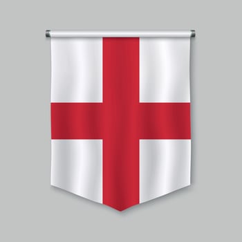 pennant with flag vector